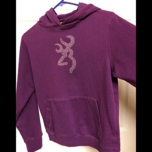Browning Deer Bling Hoodie Size YL -NWT